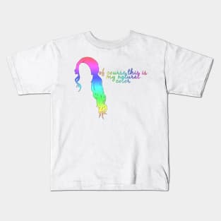 Rainbow Hair Don't Care Kids T-Shirt